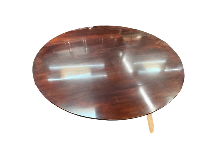 AF1-014:  ANTIQUE EARLY 20th CENTURY ENGLISH REGENCY STYLE MAHOGANY 60" DIAMETER DINING TABLE - Image 11