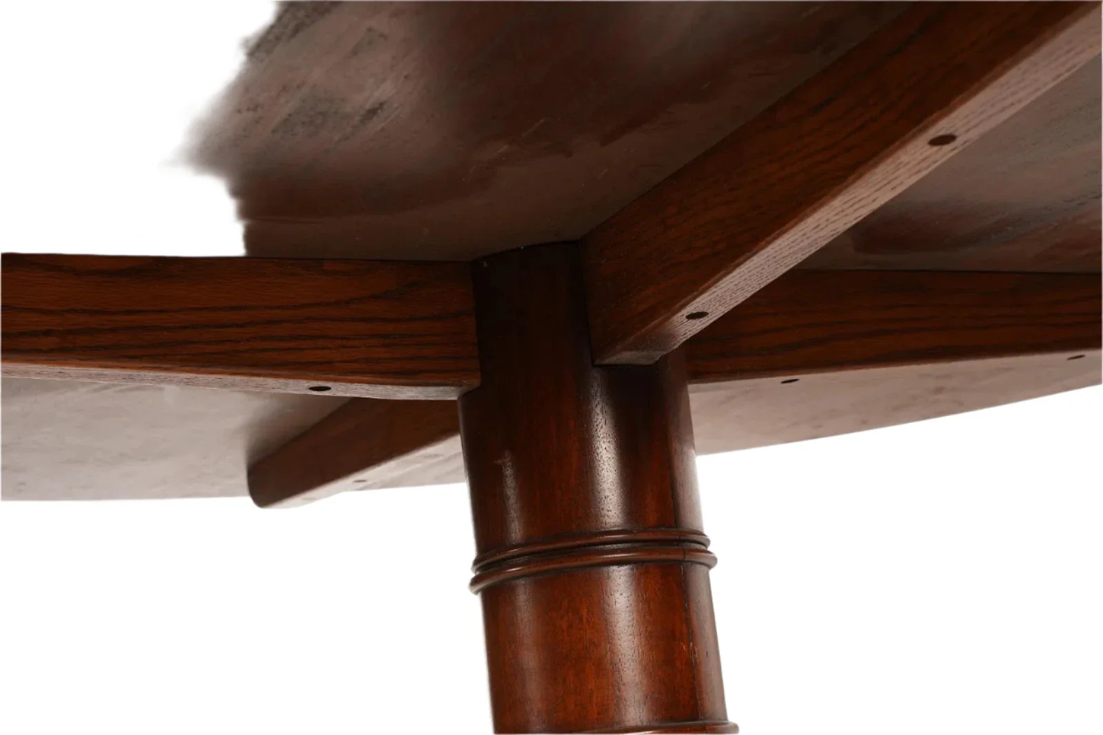 AF1-014:  ANTIQUE EARLY 20th CENTURY ENGLISH REGENCY STYLE MAHOGANY 60" DIAMETER DINING TABLE - Image 6