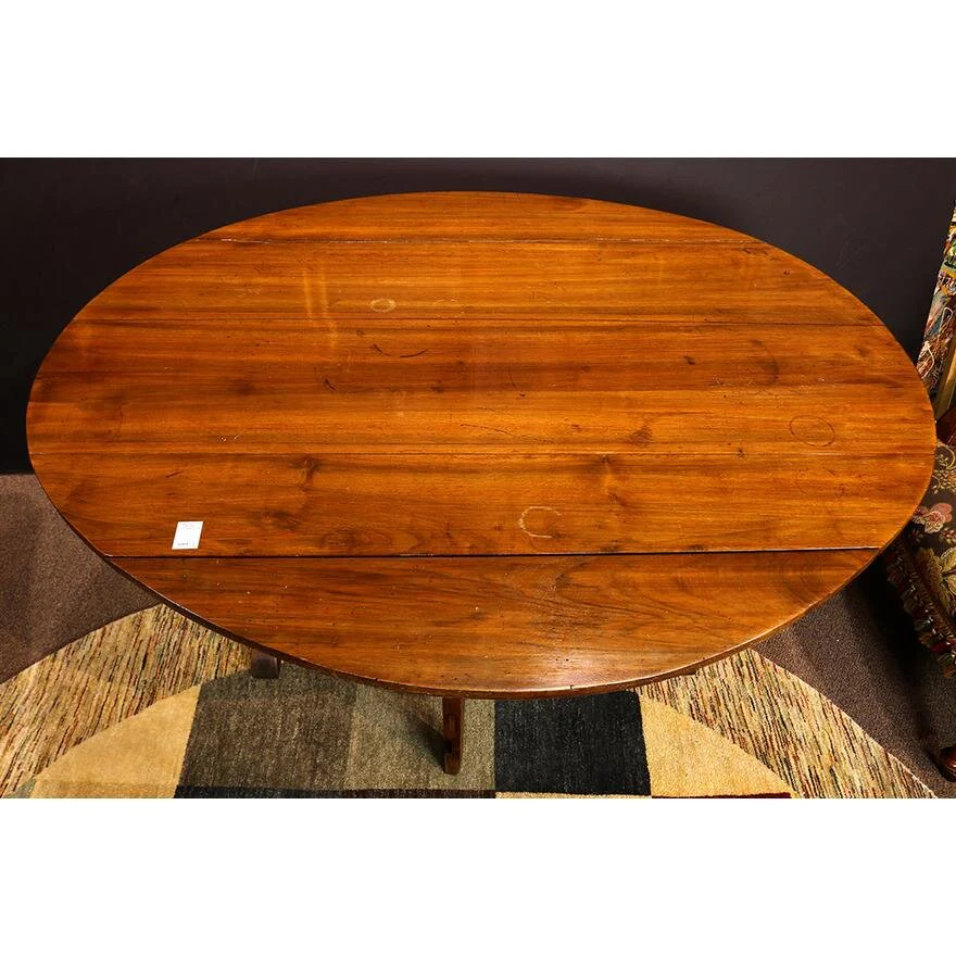 AF1-124: Antique Period French Provincial Walnut Tilt Top Wine Table Mid 18th C - Image 3
