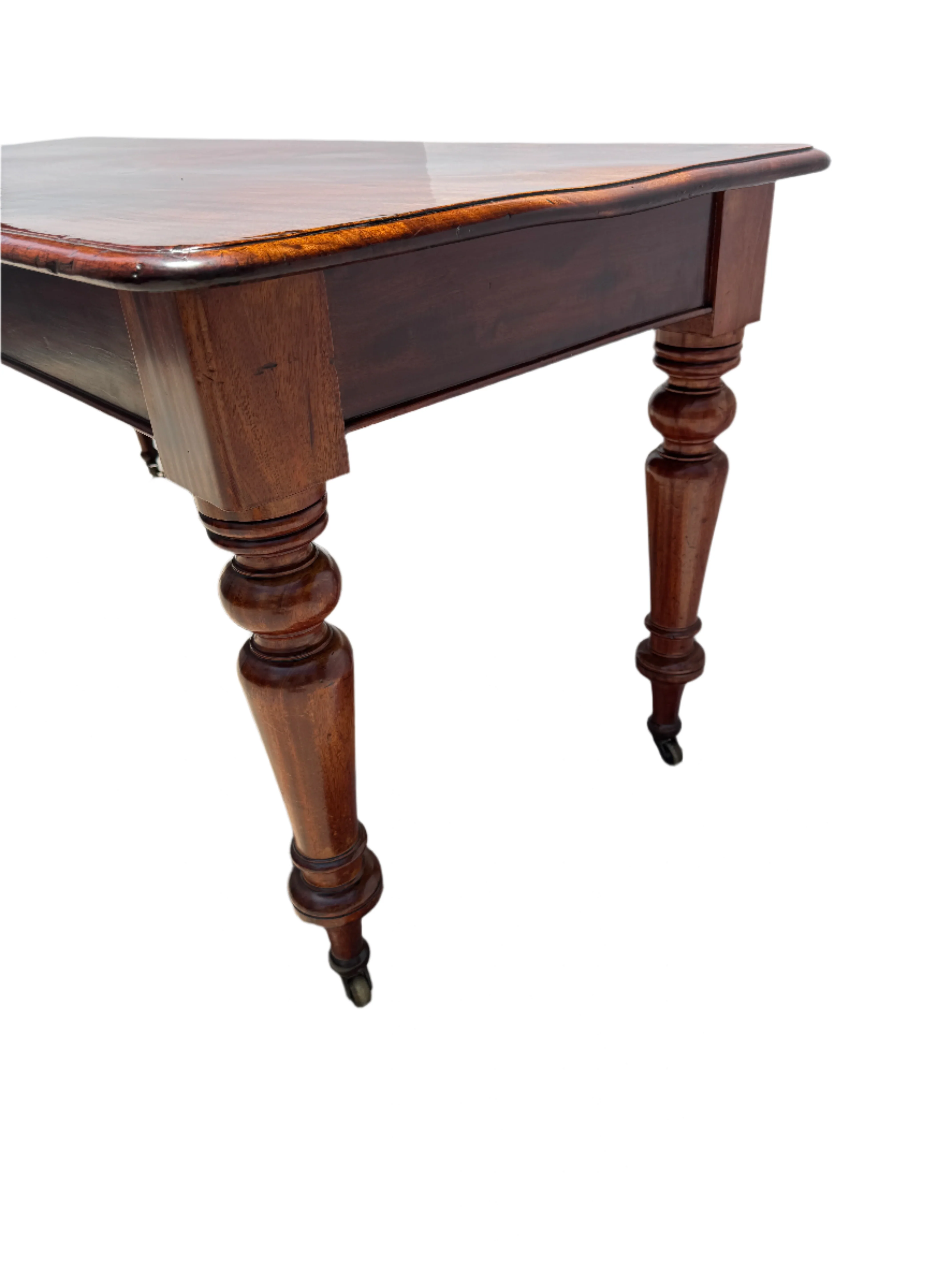 AF1-320: Antique American Classical Single Plank Mahogany Farm Table  Mid 19th Century - Image 10