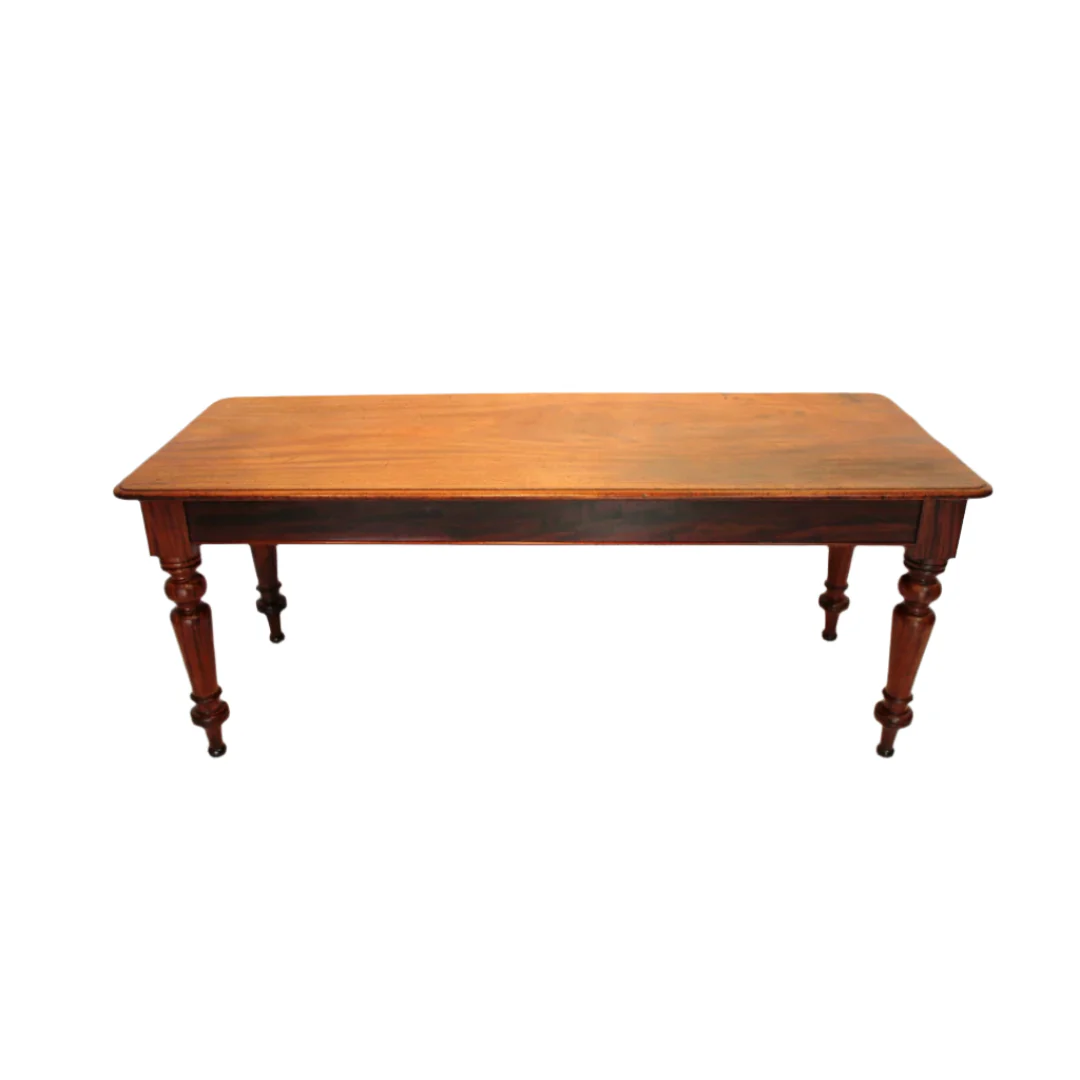 AF1-320: Antique American Classical Single Plank Mahogany Farm Table  Mid 19th Century - Image 12