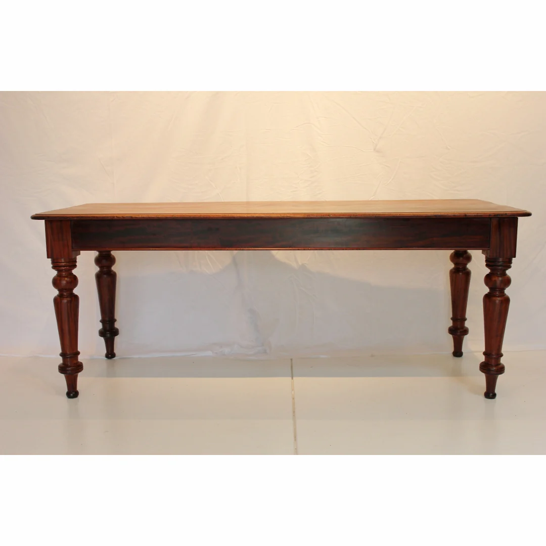 AF1-320: Antique American Classical Single Plank Mahogany Farm Table  Mid 19th Century - Image 14