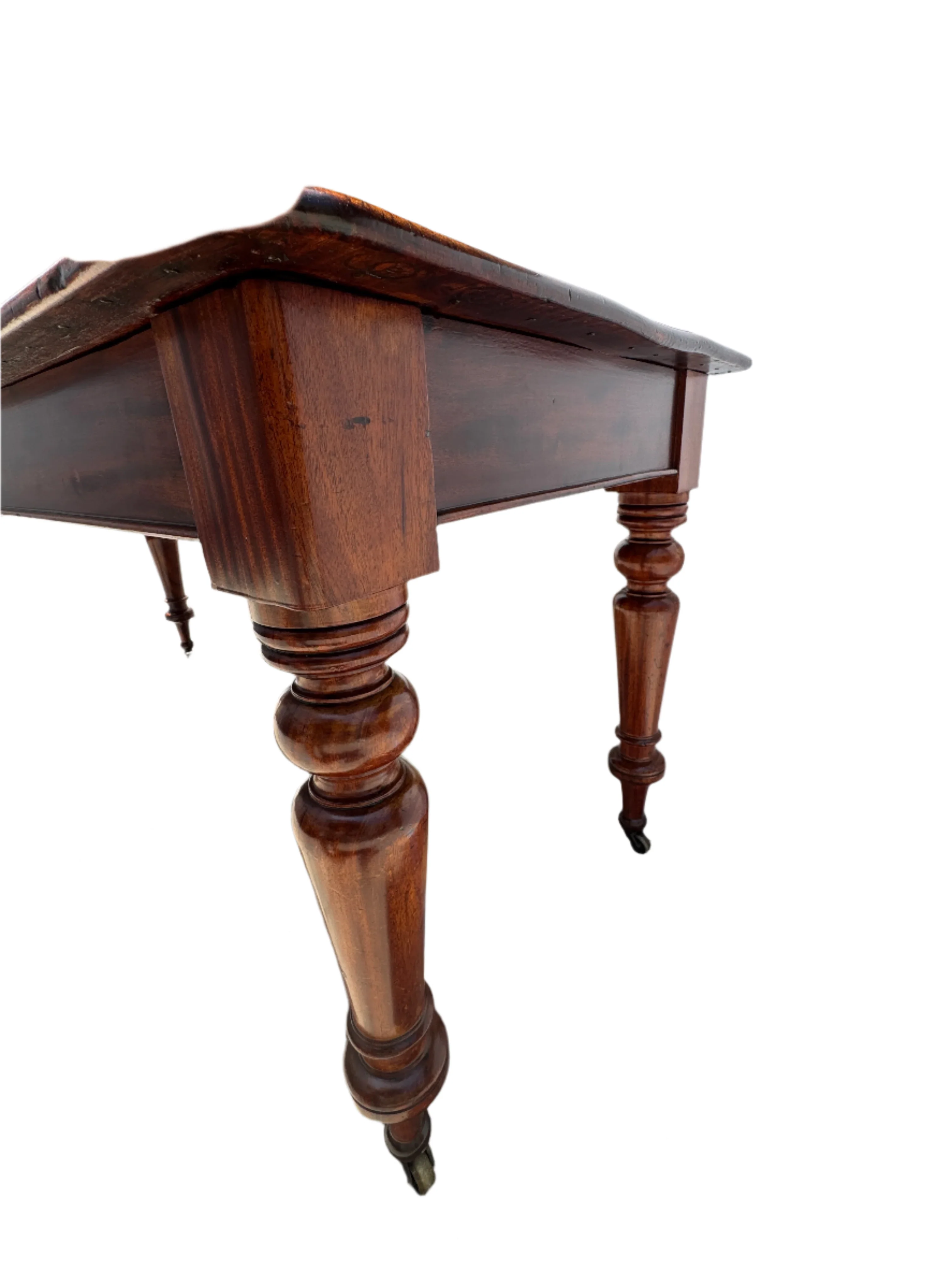 AF1-320: Antique American Classical Single Plank Mahogany Farm Table  Mid 19th Century - Image 5
