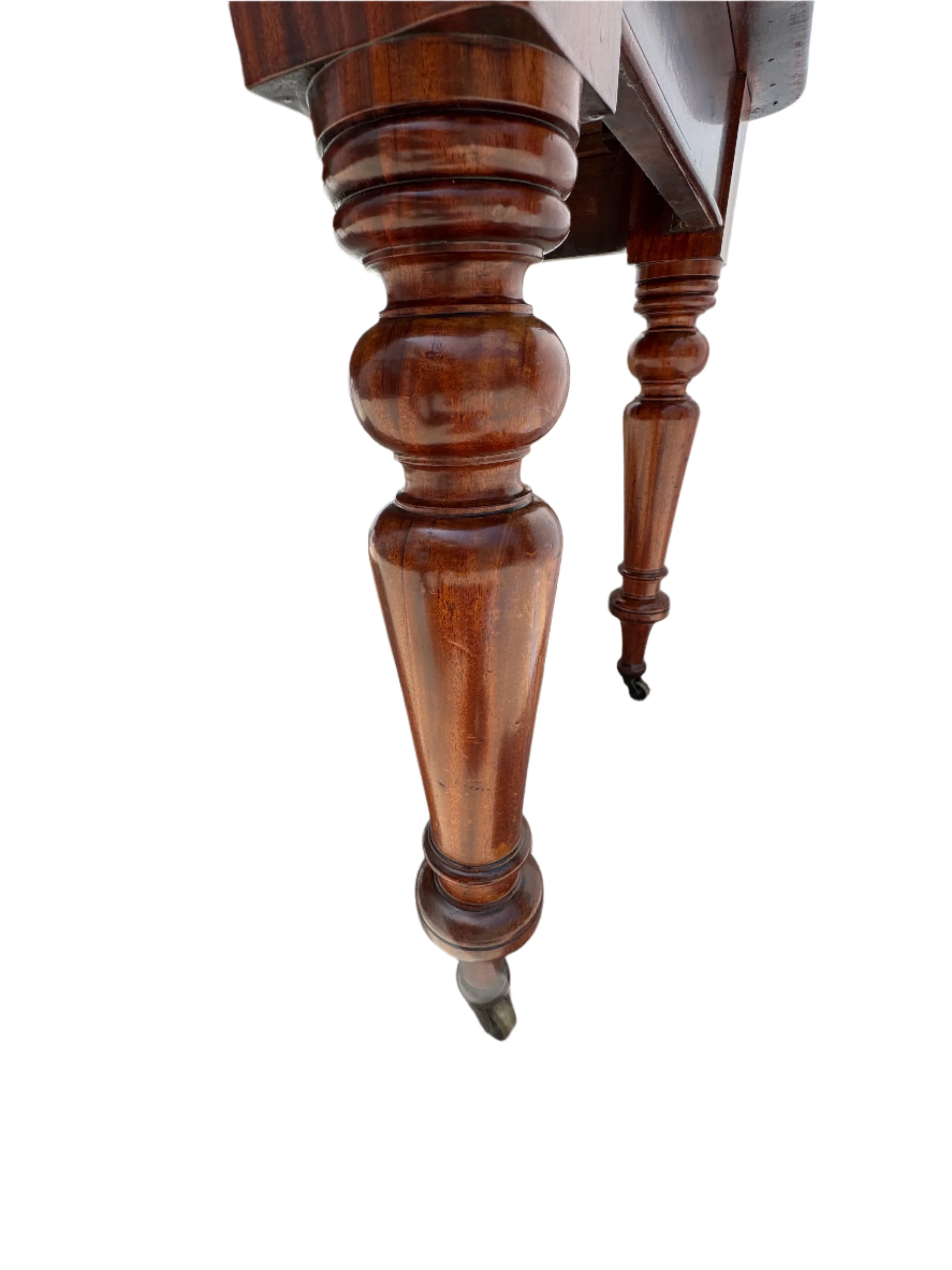 AF1-320: Antique American Classical Single Plank Mahogany Farm Table  Mid 19th Century - Image 6