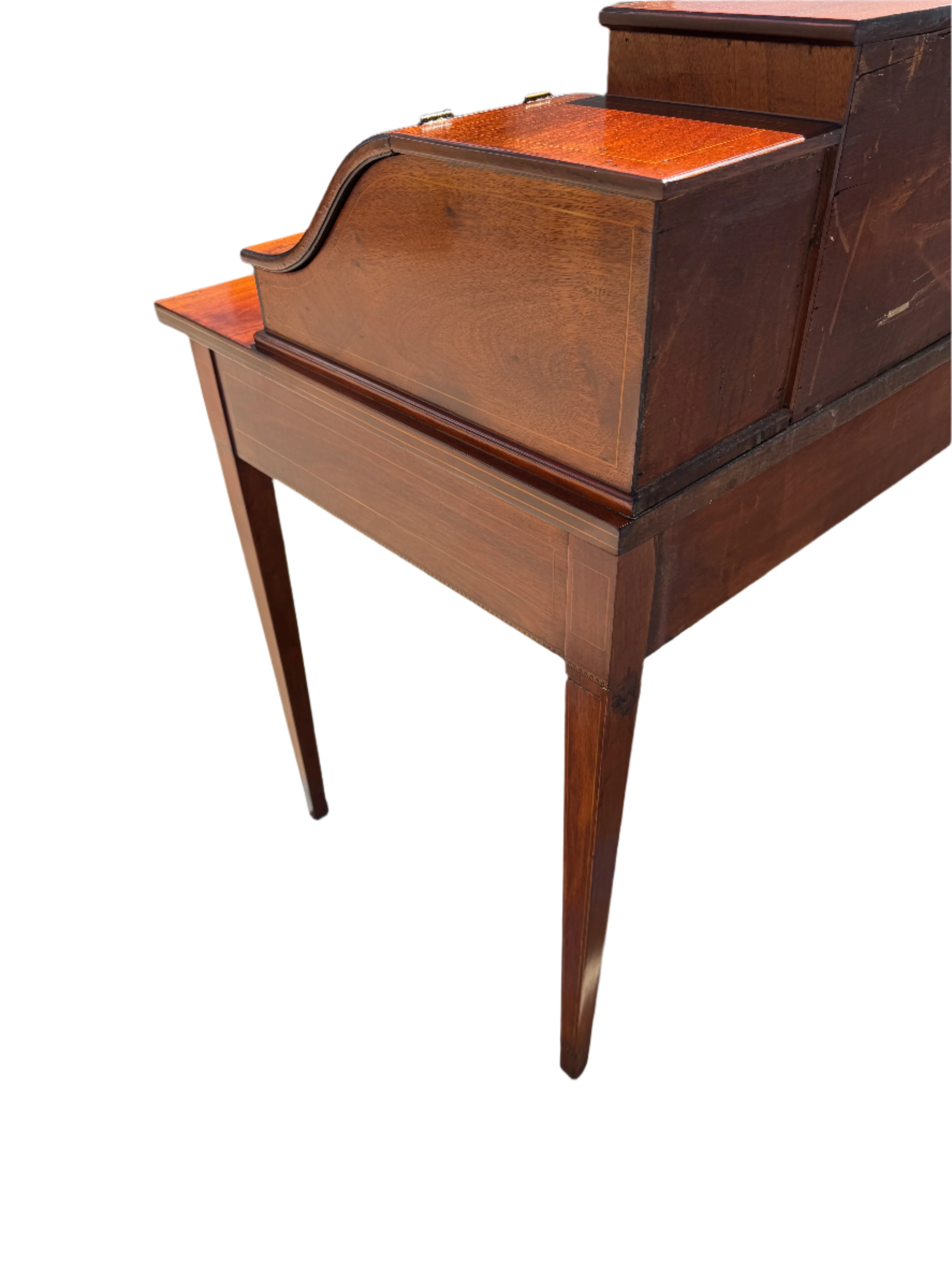 AF5-108: Restored Antique Circa 1920's Mahogany Carlton House Desk - Image 10