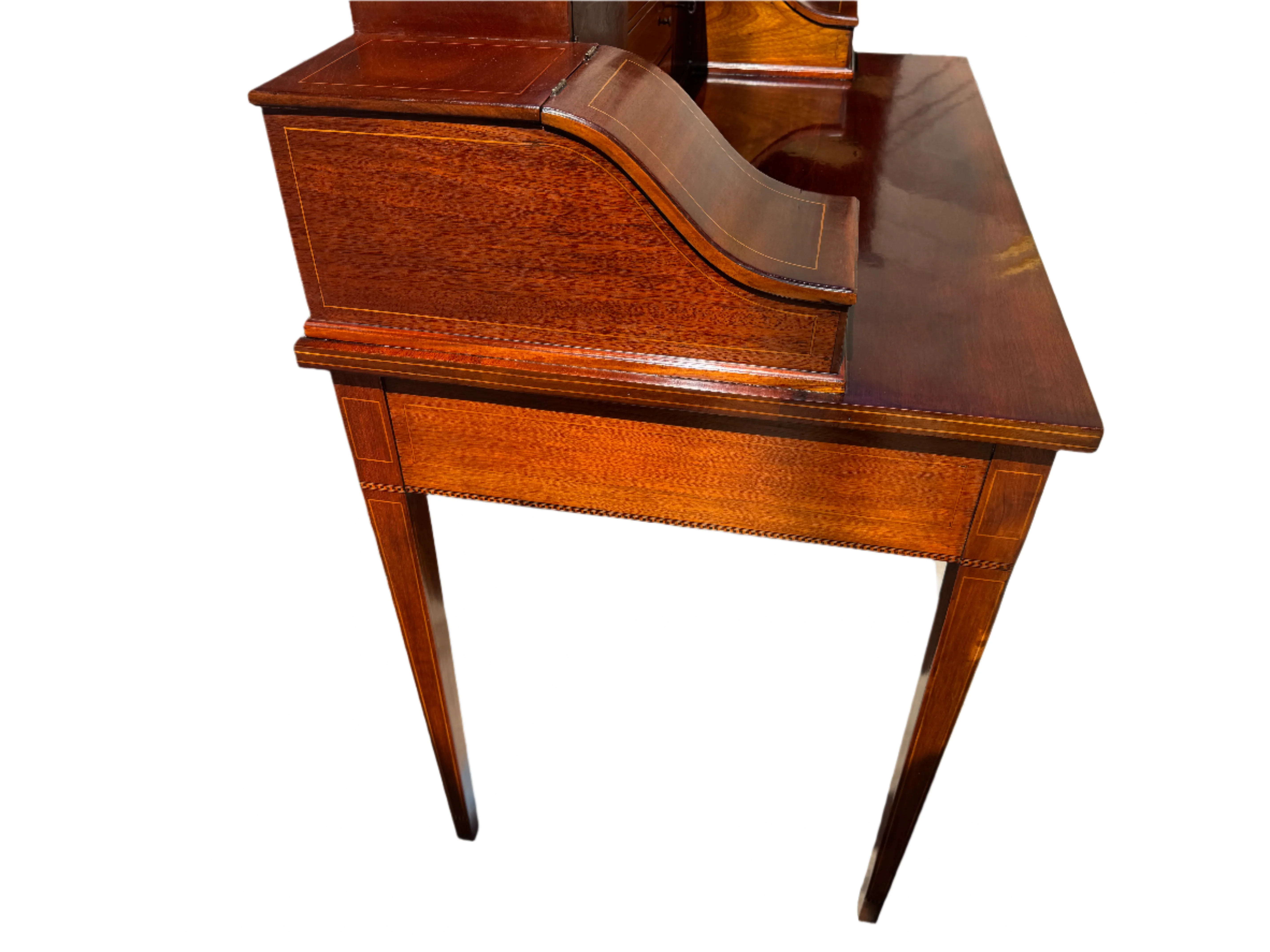 AF5-108: Restored Antique Circa 1920's Mahogany Carlton House Desk - Image 12