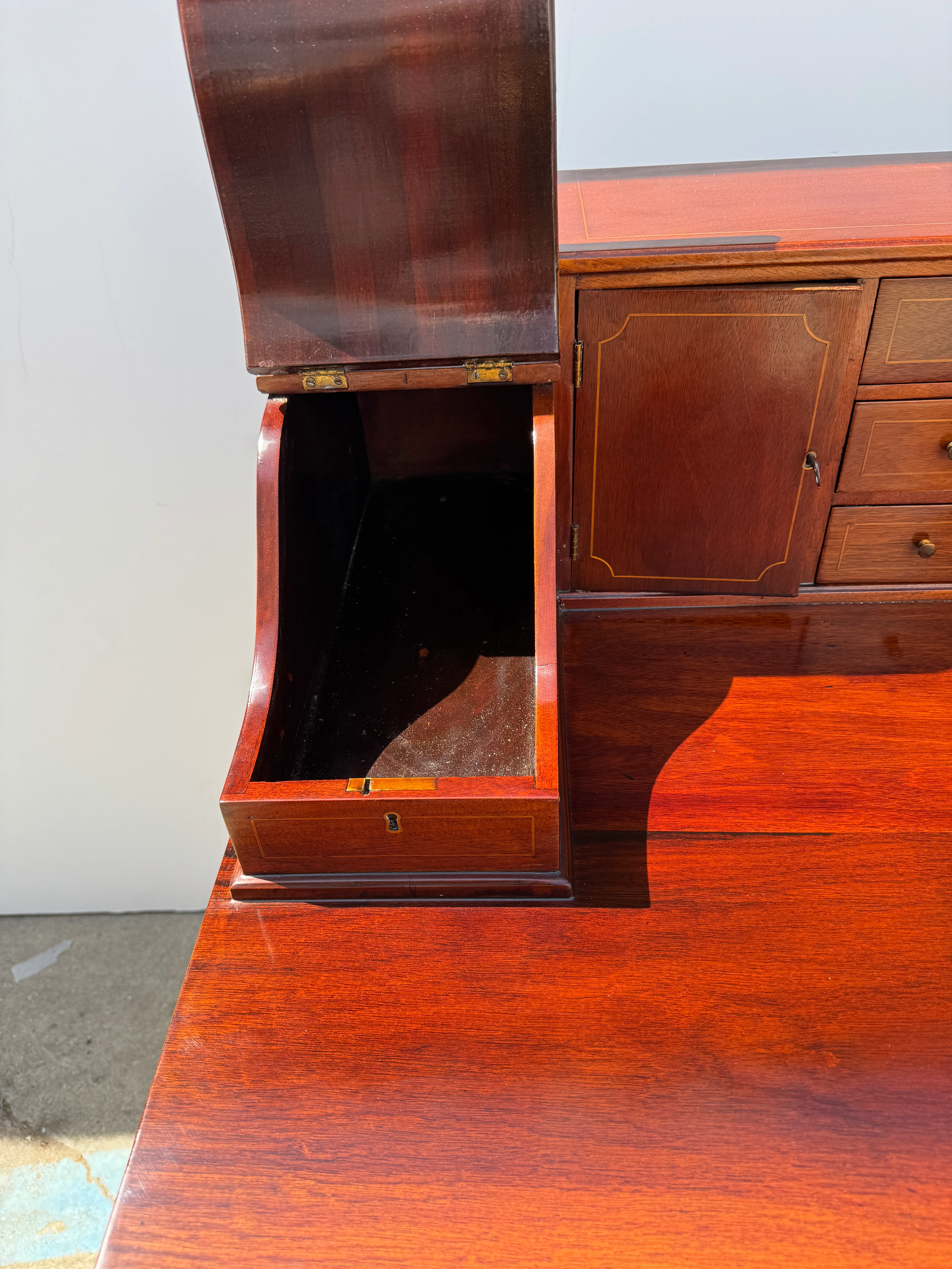 AF5-108: Restored Antique Circa 1920's Mahogany Carlton House Desk - Image 6