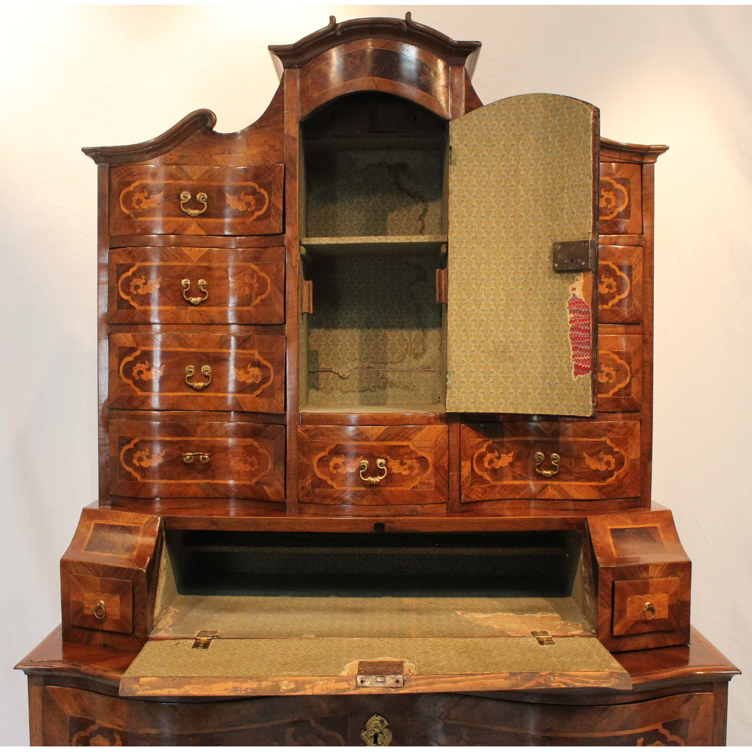 AF5-332: Antique Late 18th Century Dutch Marquetry Bombe Secrétaire - Image 7